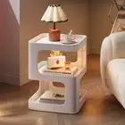 Modern Side Table Living Room Furniture Nightstand with Storage Bedside Coffee T