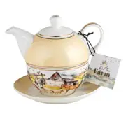 French Country Kitchen Tea For On The Farm Horses Teapot and Cup Set
