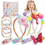 Headband & Bracelet Making Kit for Girls,Make Your Own Fashion Headband, Jewelry Making Kit for Beads Bracelets Necklace Ring Toy,DIY Arts & Crafts for Ages 5-12 Year Old Girls Gifts