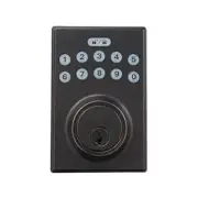Amazon Basics Electronic Keypad Deadbolt Keyed Entry - Oil Bronze - SHIPS NOW