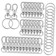 70PCS Swivel Snap Hooks with Key Rings, Metal Lobster Claw Clasp, Keychain