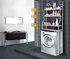OVER WASHING MACHINE TOILET RACK SHELF STORAGE UNIT 3TIER LAUNDRY ORGANIZER UNIT