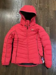 Rossignol Youth Girls Poly Down Ski Jacket Rose Wood/Red Size 14 NWT