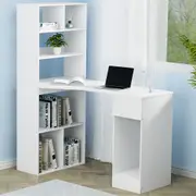 Artiss Computer Desk Bookshelf Drawer Cabinet White 120cm