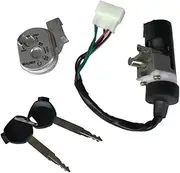 Ignition Barrel Key Switch for Scooter GY6 50 80 90 100 125 150 Lock Length 19MM 30MM Electric Door Lock Motorcycle Ignition Switch Key Lock Set Motor Ignition Key Switches(19MM)