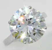 4 ct Round Ring Vintage Top Russian Quality Extra Brilliant CZ 6.5