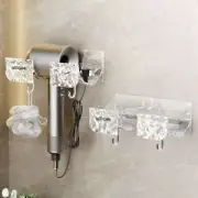 Transparent Hair Dryer Holder No Drilling Hair Dryer Shelf for Home