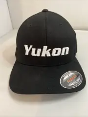 NEW Yukon FlexFit Baseball Cap, Size L/XL, 98% Cotton, Black