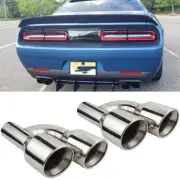 Pair of Car Muffler Tip 2.5" to 4.0" Double Wall Slant Cut For Dodge Challenger