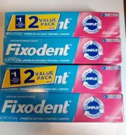 Fixodent Original Denture Adhesive Cream 2.4 oz each, 4 pack