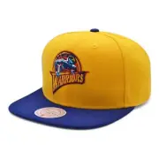 MENS MITCHELL & NESS NBA JUMBOTRON SNAPBACK HWC WARRIORS - YELLOW-BLUE