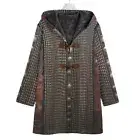Chain Mail Cotton Medieval Jacket Coat Armor Cloak Silver Warrior Unisex Druid