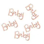 Baby Shower Confetti by Ginger Ray "Baby" Rose Gold - Baby Shower Decorations