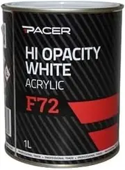 Pacer F72 Hi Opacity Acrylic Paint, White, 1 Litre