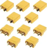 ECSiNG 10Pcs XT-90 Plug Male Female Connector Adapter XT90 Male Female Bullet Connectors Plugs Replacement for RC Car Airplane Helicopter Plastic