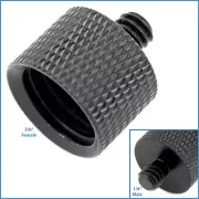 1pc Low Profile 5/8" Female To 1/4" Male Thread Mic Stand Tripod Adaptor Screw