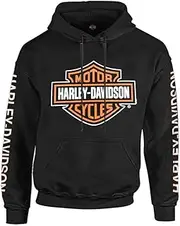 [HARLEY-DAVIDSON] Men's Large Bar & Shield Logo Pullover Hoodie, Black
