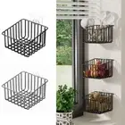 Wall Mounted Storage Rack Onion Ginger Garlic Condiments Spice Kitchen Shelf AU