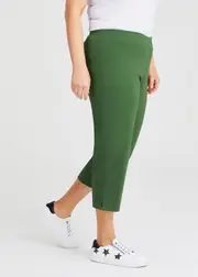 [Taking Shape] Taking Shape Expose Split Hem Crop Pant Size 14 in Pine, Viscose - Plus Size Women's Clothing Pine