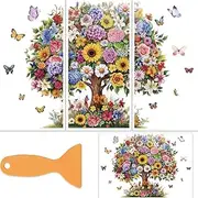 OLYCRAFT 3pcs/Set Flower Tree Rub on Transfers for Furniture and Craft 6x12 Inch Butterfly Furniture Decals Transfer Stickers Rub on Decal with 1pc Scraper for Scrapbook Window DIY Home Decoration