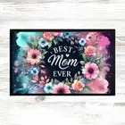 Best Mom Ever Floral Hat Patch Sublimation DYI Fabric Patch Glue Iron On Sew