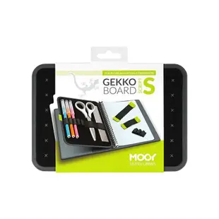 MOOY Gekko Board 小壁虎多功能收納板-文具用品專用｜協助物品收納定位的小幫手 魔鬼氈彈性束帶固定