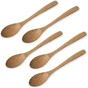 J-Kitchens Wooden Chestnut Curry Spoon, Slim, Set of 5, 7.9 x 1.4 inches (20 x 3.5 cm), Current Model