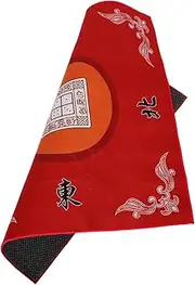 BRIGHTFUFU Square Mahjong Table Mat Felt Game Table Cover 'Eight Directions of Wealth' Design Universal Gaming Dec