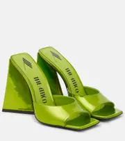 [The Attico] The Attico Devon faux leather mules AU 4 green