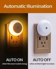 [6-Pack] Plug-in LED Night Light with Light Sensors For Bathroom,Hallway,Kitchen
