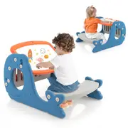 Costway 4IN1 Art Easel Drawing Table Activity Painting Play Desk Art Furniture w/Stool & Erasable Whiteboard