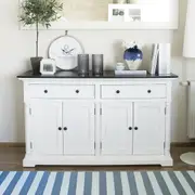 Provence Accent Buffet - White With Dark Brown Top