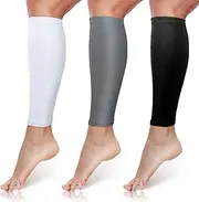 3 Pairs Calf Compression Sleeves for Men And Women Football Leg Sleeve Footless Compression Sock for Running Athlete Cycling
