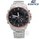 EDIFICE CASIO / ERA-200DB-1A9 / 卡西歐紳士不鏽鋼腕錶 黑x玫瑰金 46mm