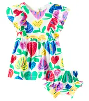 [Fabula] Fábula Baby printed cotton dress and bloomers set M 3 multicoloured