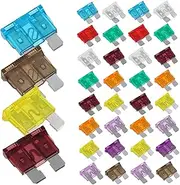 CHILDWEET 50pcs Auto Fuse Kit Mini Blade Fuse Set for Cars Durable Polycarbonate Materials Compact Storage Reliable Protection for Automotive Devices