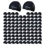 Aqua Sphere Plain Silicone Swimming Cap, Black/White, 100-Pack
