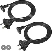 2 Pack IEC C7 Angle L Shape 1.8m 2-Pin Power Cable for PS4 TV Figure 8 Plug Male Au 240v Supply Power Cord