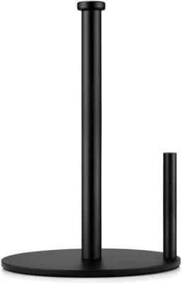 Black Paper Towel Holder, Countertop Paper Towel Holder, Steady Paper Roll Holde