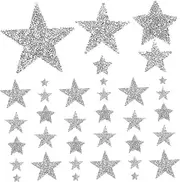 Homoyoyo 50Pcs Rhinestone Star Iron Patches Glitter Decorative Patches for Clothing Bags DIY Projects Durable Stylish Applique Patches for Mending Reinforcement