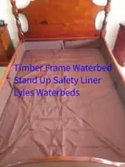 WATERBED Stand Up Safety Liner for Queen Timber Frame water bed