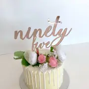 Acrylic Rose Gold 'ninety five' Cake Topper