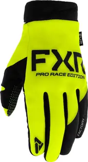 FXR Cold Cross Lite Motocross Gloves, black-yellow, Size 2XL for Men Black Yellow