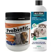 Bundle and Save 10% - ANUERA Complete Health Pack for Pets 500g Probiotic + 500ml Salmon Oil