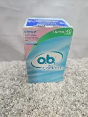O.B. Pro Comfort Tampons Super Absorbency 40 Count Non-Applicator Silk Touch