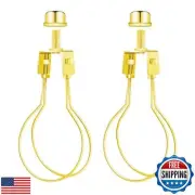 2 PCS Lamp Shade Light Bulb Clip Adapter, Clip on Lampshade Adapter Kit, Incl