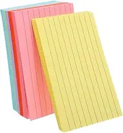 JEWEDECO 300pcs Ruled Index Cards Double-Sided Note Pad Small Note Cards for Study and Office
