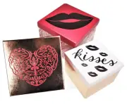 3 Nesting Gift Storage Boxes Valentine Love Kiss Lips Holiday Home