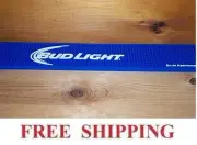 BUD LIGHT BEER BAR RUNNER RAIL MAT COASTER NEW