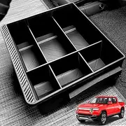 Rear Under Seat Storage Box Compatible with Rivian R1S R1T 2022-2025 Accessories,Second Row Under Seat Organizer Storage Box with Silicone Pad for Rivian R1S(Dividers Can Removable)